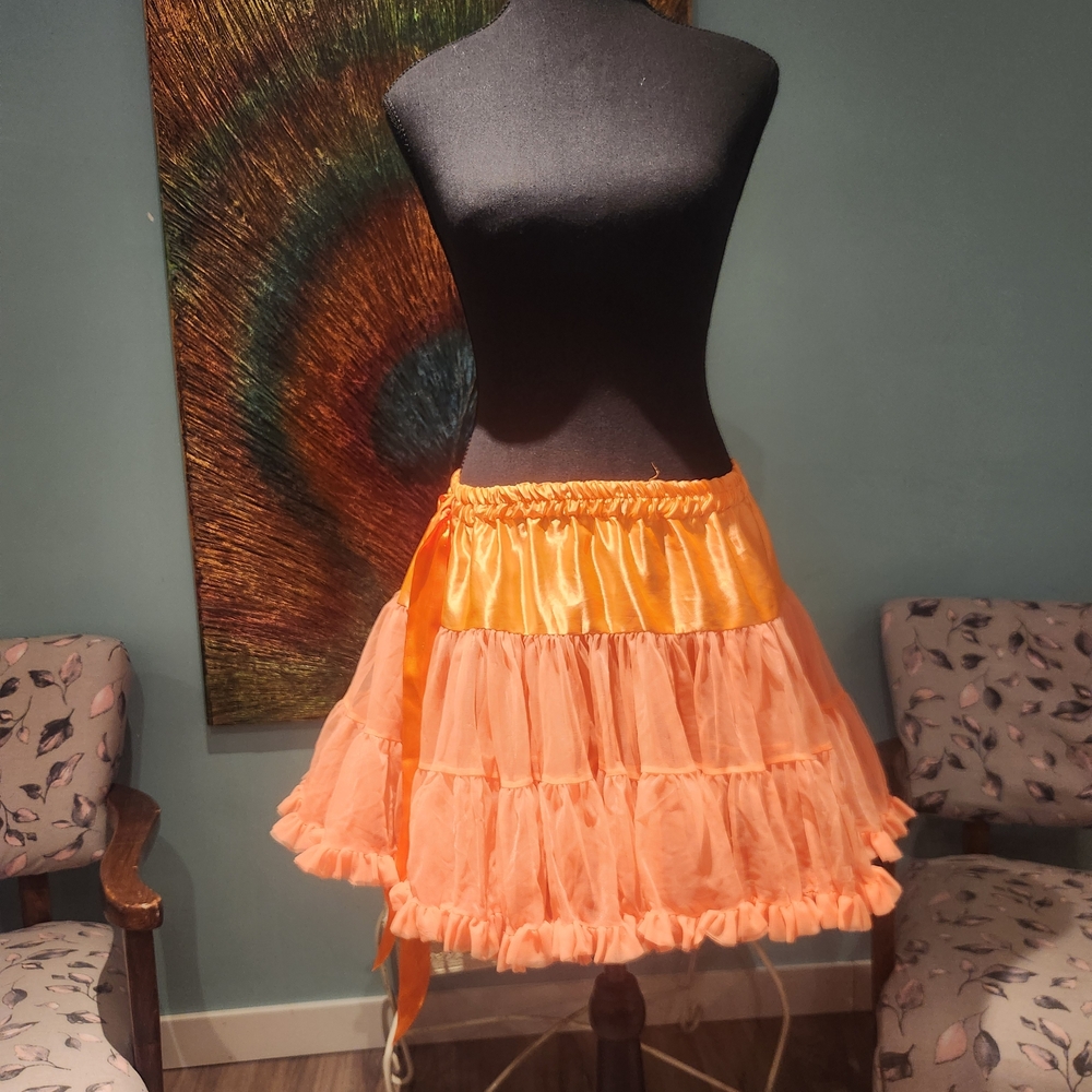 Orange Ruffled Skirt